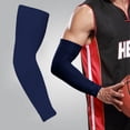 thumbnail image 3 of Soidarity Nuevo Enfriamiento Brazo Fundas Cubierta Protección Solar Baloncesto Sports Deportes y aire libre azul oscuro METRO Soidarity HW1040-16, 3 of 6