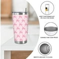 thumbnail image 3 of Pink Bow Tumbler with Lid Straw 20 Oz Bow Tie Travel Coffee Cute Pink Ribbon Bow Tumbler Cup Boxed for Wedding Birthday Party Favor Supplies, 3 of 6