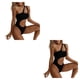 thumbnail image 2 of Guardurnaity Bikinis para mujer, transpirables, sin alambre, elásticos, de repuesto, Sexy, elegante, para playa, para nadar, traje de baño negro Negro METRO 2piezas, 2 of 6