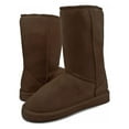 thumbnail image 4 of LAVRA Women's Classic Snow Boots Mid Calf Australian Faux Fur Sheepskin Suede-5-Brown, 4 of 4