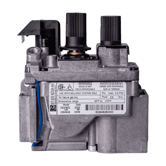 0820652 OEM CSA Certified SIT-820 Nova mV Natural Gas Valve Direct Vent Fireplaces