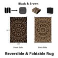 thumbnail image 7 of VUNATE Outdoor Rug 8x10 Patio Rug Clearance Plastic Waterproof Indoor Outdoor Mat for Picnic RV Porch Camping Reversible Lightweight Boho Outside Rug Black Brown, 7 of 7