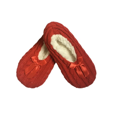 

Gomelly Mens Floor Slippers Fluffy House Shoes Non-slip Sock Slipper Soft Indoor Shoe Unisex Womens Red 8-8.5