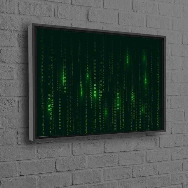 Personalized Binary Code Canvas Gift Featuring Modern Print Ideal For Software Enthusiasts And Computer Science Lovers As Matrix Code Wall Art