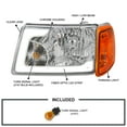 thumbnail image 3 of Spec-D Tuning Chrome LED Tube Headlights Compatible with 2001-2011 Ford Ranger, Left + Right Pair Headlamps Assembly, 3 of 6