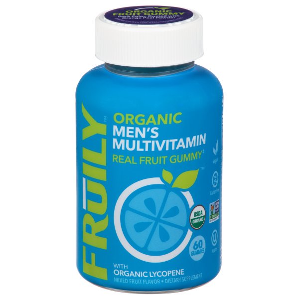 Organic Men's Multivitamin Gummy Made with Lycopene Green Tea Mixed