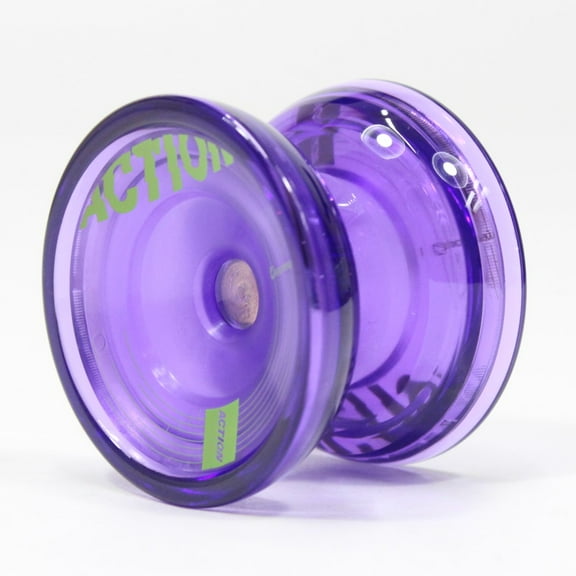 C3yoyodesign Action Yo-Yo - Plastic Fingerspin YoYo (Translucent Purple)