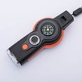 thumbnail image 4 of Emergency Whistle Compact Size Loud Crisp Sound Magnifying Glass Design High Decibel with LED Light Multi-function Whistle with Compass Thermometer Camping Supplies, 4 of 7