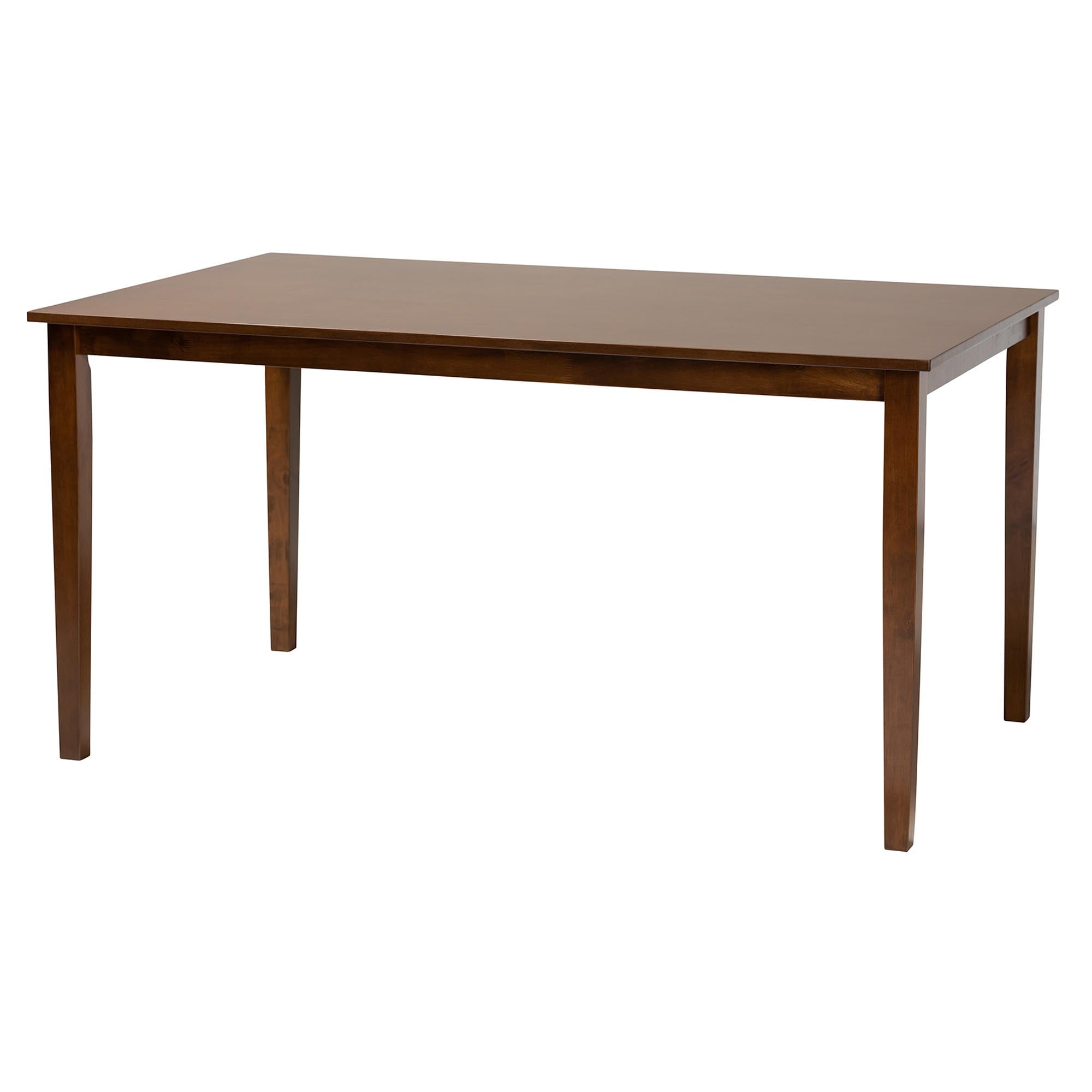Baxton Studio Florencia Modern Grey Fabric and Walnut Brown Finished Wood 6-Piece Dining Set