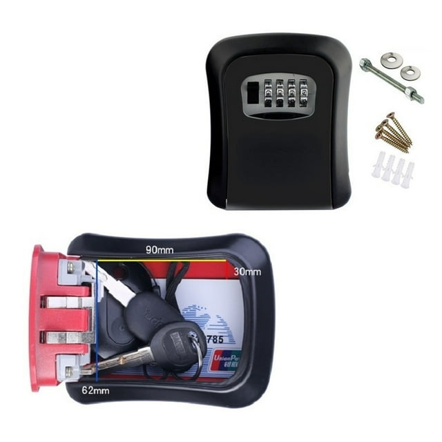 Key Lock Box Wall Mounted Aluminum Alloy Key Safe Box Weatherproof 4 Digit Combination Keys Storage Lock Boxes Indoor Outdoor ,Built to Last