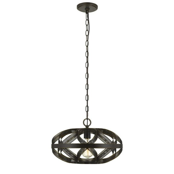 Cal Lighting 60W Alma Metal Mesh Pendant Fixture (Edison Bulb Not Included)