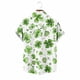thumbnail image 5 of Ceisia Men's St. Patrick's Day Short Sleeve Shirt Clover Print Regular Straight Fit Green Turn-Down Collar Spring Summer Shirt Gift, 5 of 6