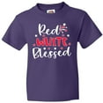 thumbnail image 3 of Inktastic 4th of July Red White Blessed Fireworks Youth T-Shirt, 3 of 5