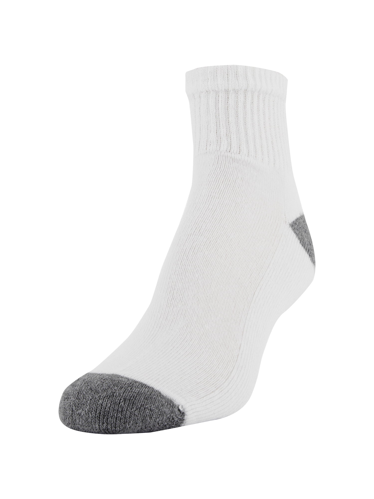 Gildan Men's Half Cushion Terry Foot Bed Ankle Casual Socks 12-Pack