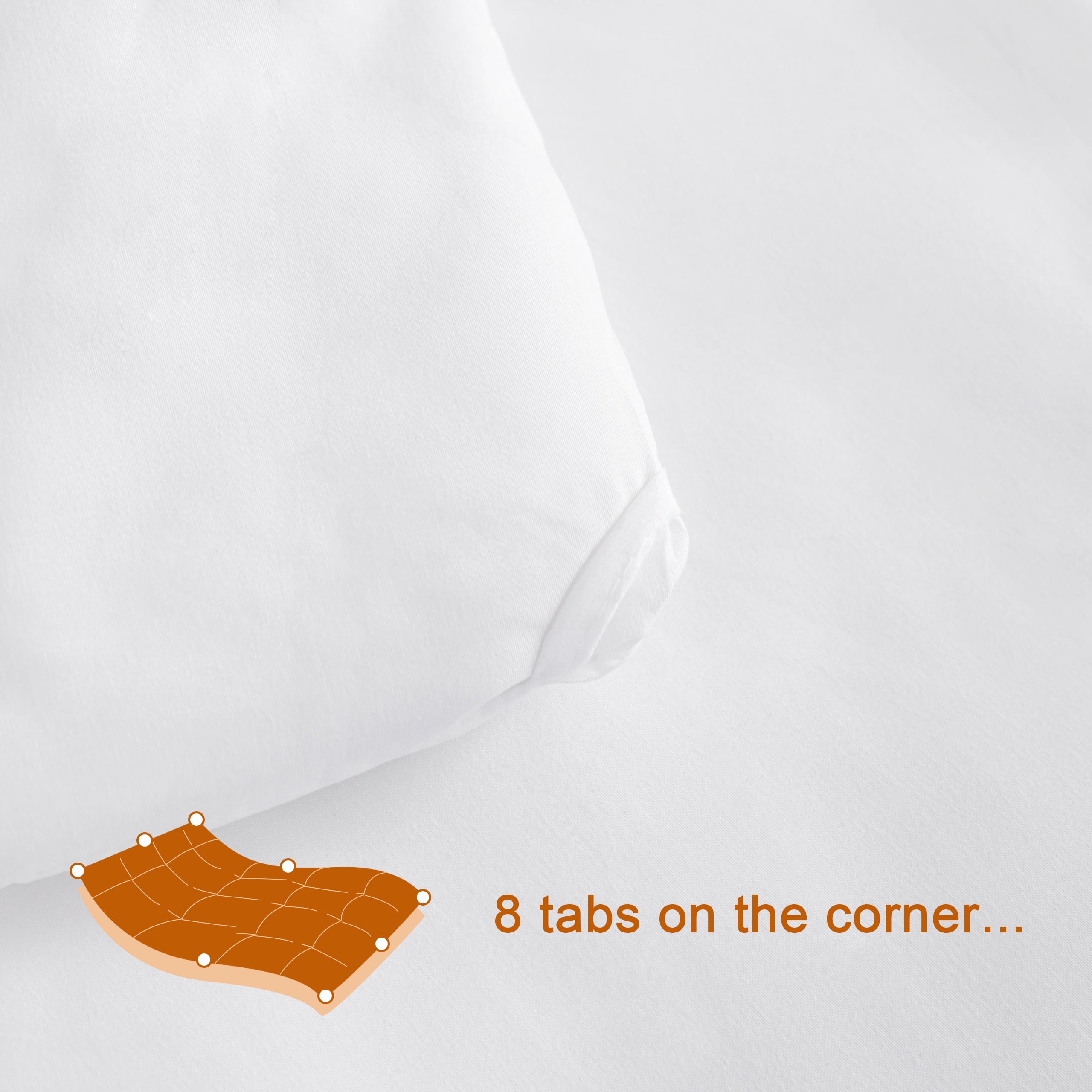 Ntbay Twin Size Down Alternative Comforter Duvet Insert, All Season Reversible Quilted Bedding with Corner Tabs, Breathable, 68x90 inches, White