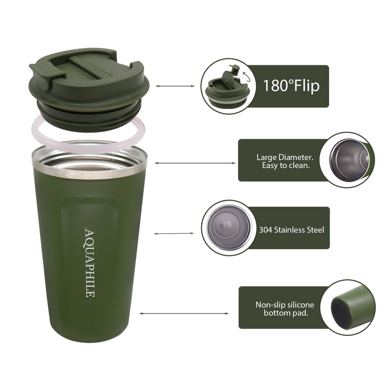 Leak-Proof Vacuum Insulated Coffee Travel Mug, 17oz photo 2