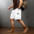 thumbnail image 2 of PIMSSY Men Shorts Outdoor Loose Fit Stretch Casual Pocket Workwear Beach Sports Shorts Solid Color Summer Male Birthday Bottoms, 2 of 9