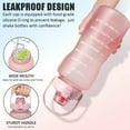 thumbnail image 4 of Half Gallon Water Bottle with Sleeve,64 OZ Motivational Water Bottle with Straw & Time Marker to Drink,Leakproof Tritan BPA Free,Men Women for Gym Workout(Pink), 4 of 8