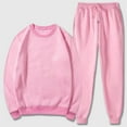 thumbnail image 4 of JUUYY Men's 2 Piece Outfits Casual Pullover Sweatshirt Tracksuit Joggers Sweatpants Sweatsuit Set Solid Color Jogging Athletic Suits Pink XXXL, 4 of 7