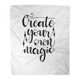 thumbnail image 1 of HATIART Flannel Throw Blanket Abstract Magic Phrase Create Your Own Modern Ink Lettering for Brush Creative 58x80 Inch Lightweight Cozy Plush Fluffy Warm Fuzzy Soft, 1 of 4