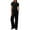 Black, variant on Women's Casual 2 Piece Suit Set Pleated Top and High Waisted Wide Leg Pants Comfortable Tracksuit Outfit