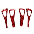 thumbnail image 2 of Real Bright Soft Car Interior Carbon Fiber Sticker Decoration4Pcs Red Carbon Fiber Window Lift Switch Button Cover For Tesla Model 3/YAuto Car Protection Interior Accessories, 2 of 8