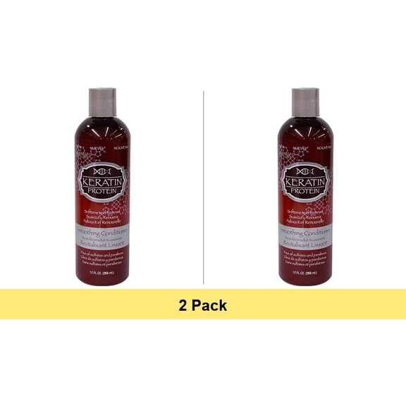 Hask Keratin Smoothing Conditioner, 12 fl oz - 2 Pack