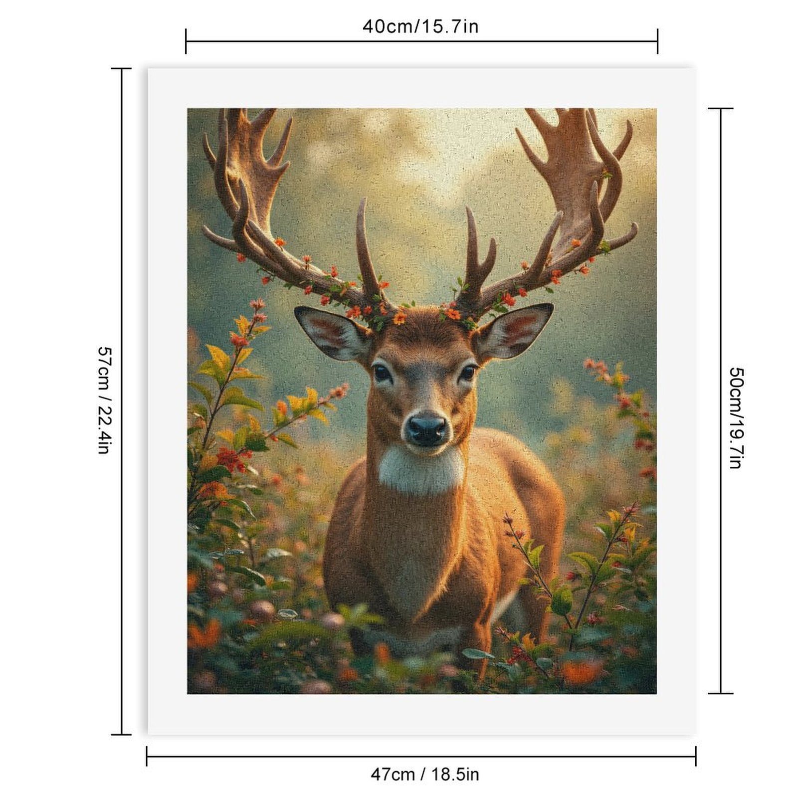 Paint by Numbers Kit for Adults, Majestic Deer In Sunlit Meadow Paint by Numbers, Easy Paint by Numbers Kit for Adults Beginner, DIY Adult Paint by Number Kits on Canvas, Home Decor