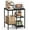 Coal-black, variant on 4-Tier Adjustable Kitchen Microwave Stand, Multi-Purpose Metal Storage Cart for Coffee Station and Living Room