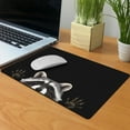 thumbnail image 4 of WIRESTER 13.77x10.23 in Rectangle Mouse Pad with Non-Slip Rubber Base for Computers, Laptop, Office & Home - Animal Raccoon Hands Out, 4 of 5