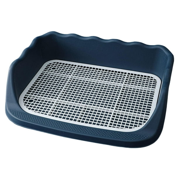 Inodoro para perros, bandeja esquinera, herramienta de limpieza, orinal para animales pequeños, chinchilla Azul oscuro