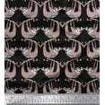 thumbnail image 1 of Soimoi Rayon Fabric Feather,Branch & Sloth Cartoon Print Fabric by Yard 42 Inch Wide, 1 of 1