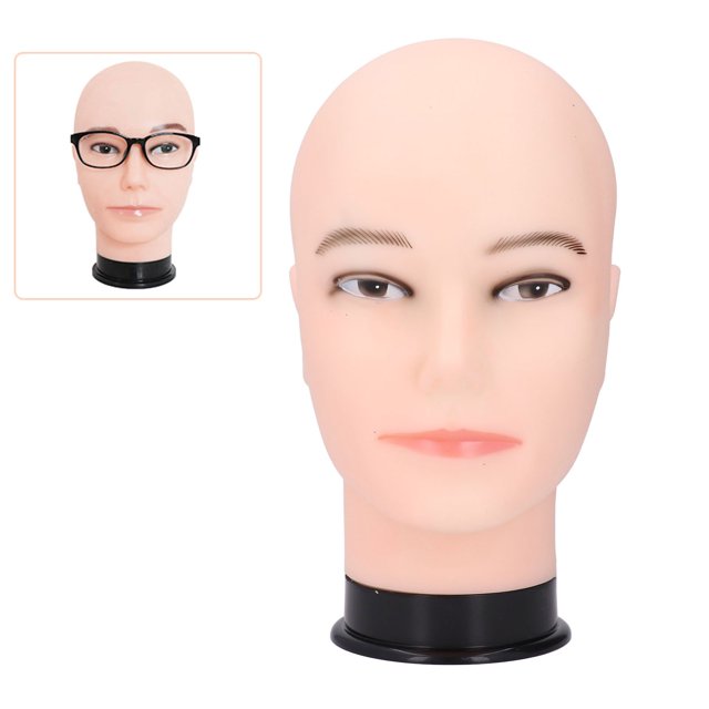 Modelo De Cabeza De Maniquí Con Exposición De Peluca, Interfaz De Soporte Universal De Piel De Simulación De Cabeza De Maniquí Calvo Masculino Para Escuela De Belleza