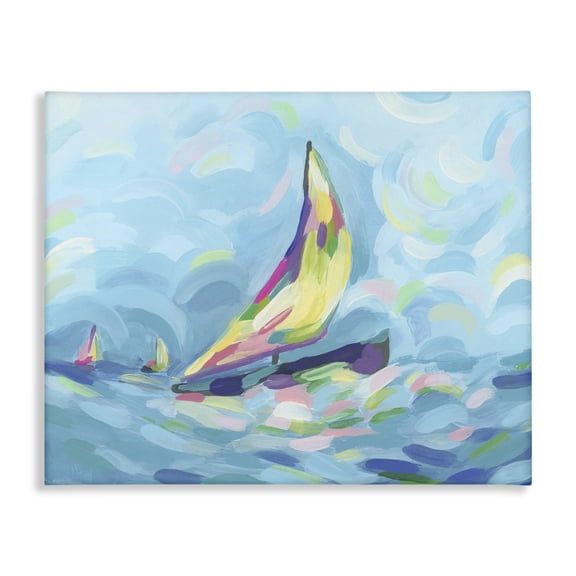 Stupell Industries Transitional Abstract Sailboat View Canvas Art, 20 x 16, by June Erica Vess