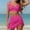 *Hot Pink, variant on ClodeEU Women's Drawstring Skirted Bikini Set ,Fashion Sexy Two Piece Swimsuit Orange,Womens Plus XXL