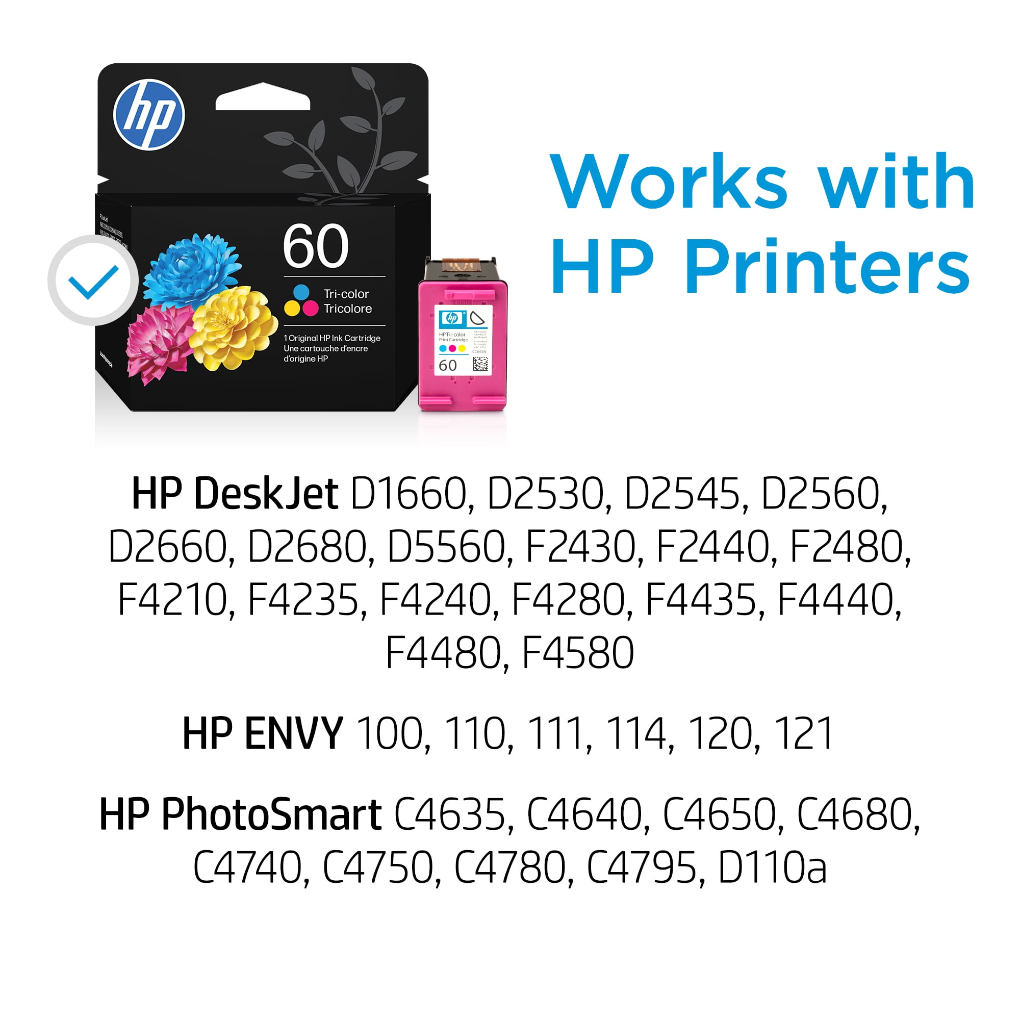 HP 60 Tri-color Ink Cartridge