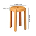 thumbnail image 3 of Heavy-Duty Stackable Plastic Stool - Ergonomic Design for Indoor/Outdoor Use (46x30cm, Orange), 3 of 9