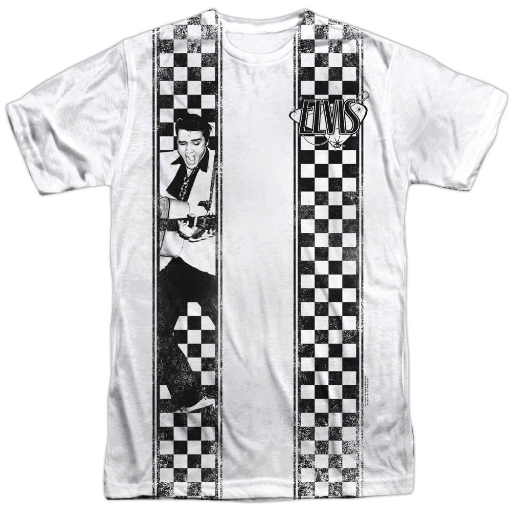 Trevco Elvis Presley Checkered Bowling Shirt Short Sleeve Shirt