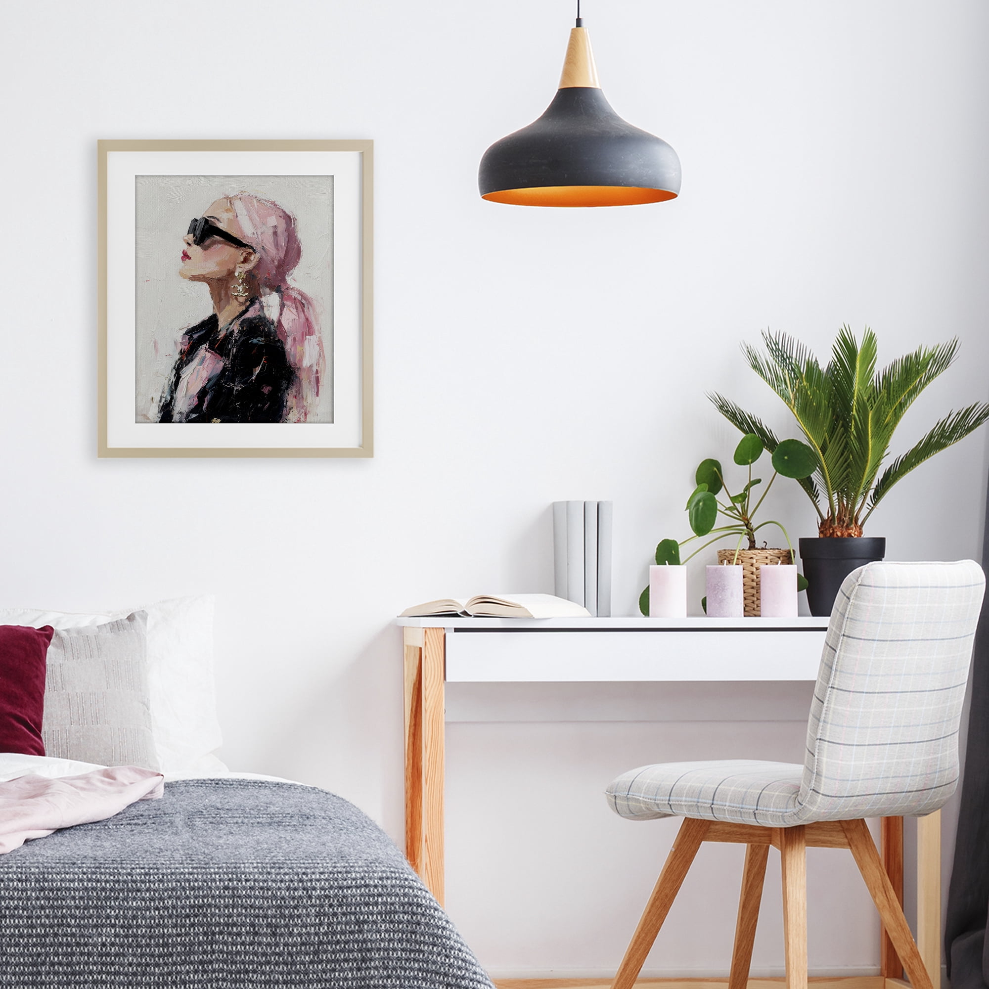 Stupell Industries Pink Daydream Impression Birch Framed Print Under Glass, design by Svetlana Aleynikova