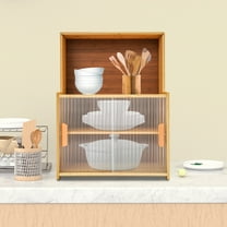 Modern Storage Cabinet Kitchen Storage Cabinet Kitchen Cabinet with Sliding Doors for Placing Cups, Plates