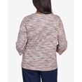 thumbnail image 5 of Alfred Dunner Womens Petite Space Dye Split Hem Top, 5 of 6