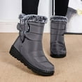 thumbnail image 2 of Mepaouo Snow Boots for Women Men High Top Lined Hiking Boots Anti Slip Warm Couple Booties, 2 of 9