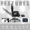 thumbnail image 6 of Gaming Chair Fabric with Pocket Spring Cushion,Game Chair Cloth with Headrest, Ergonomic Computer Chair with Footrest, 6 of 15