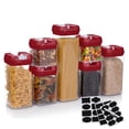 thumbnail image 5 of Cheer Collection Airtight Food Storage Containers Includes Dry Erase Marker and Labels, Set of 7 - Red, 5 of 5