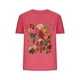 thumbnail image 1 of Blusas de Verano de las Mujeres Flor Impresa Cuello Redondo Manga Corta Superior, Verano Superior de las Mujeres, 1 of 4