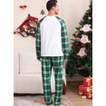thumbnail image 4 of Hirigin Christmas Matching Pajamas Christmas Tree Print Long Sleeve Shirt and Elastic Plaid Pants Set Loungewear Soft Sleepwear, 4 of 8