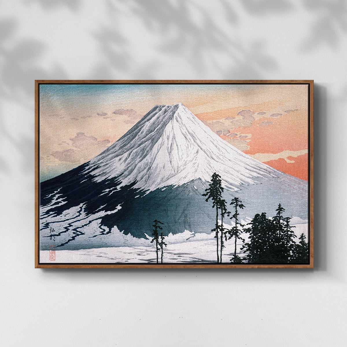 Vintage Landscape-CCXCVI By Wexford Home Framed in Walnut Wood Gallery Wrapped Canvas 17 in. x 25 in.