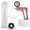 Pink + Protected Gauge, variant on LeLuv Maxi Penis Pump w/ Blue Handle, Clear Hose | TPR Sleeve | 9" x 2.00" Cylinder