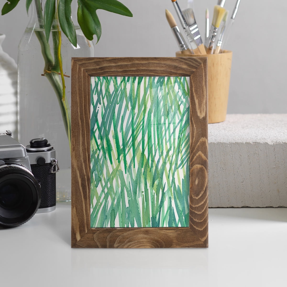 Just Grass I - Framed Print w/glass - Walnut