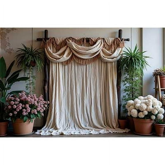 Bohemian Room Home rations Photo Backdrop Natural Gre Plants Photography Studio Background Arch Bedroom Wallpaper